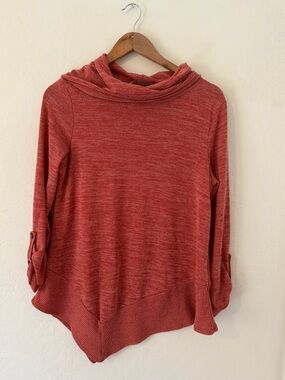 📦 SJS Asymmetrical Cowl Neck Sweater